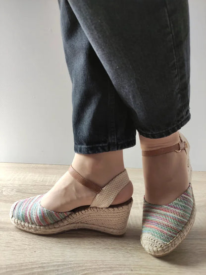 SANDALE CASUAL DAMA TAMARIS 29610-42 BEJ CU MULTICOLOR