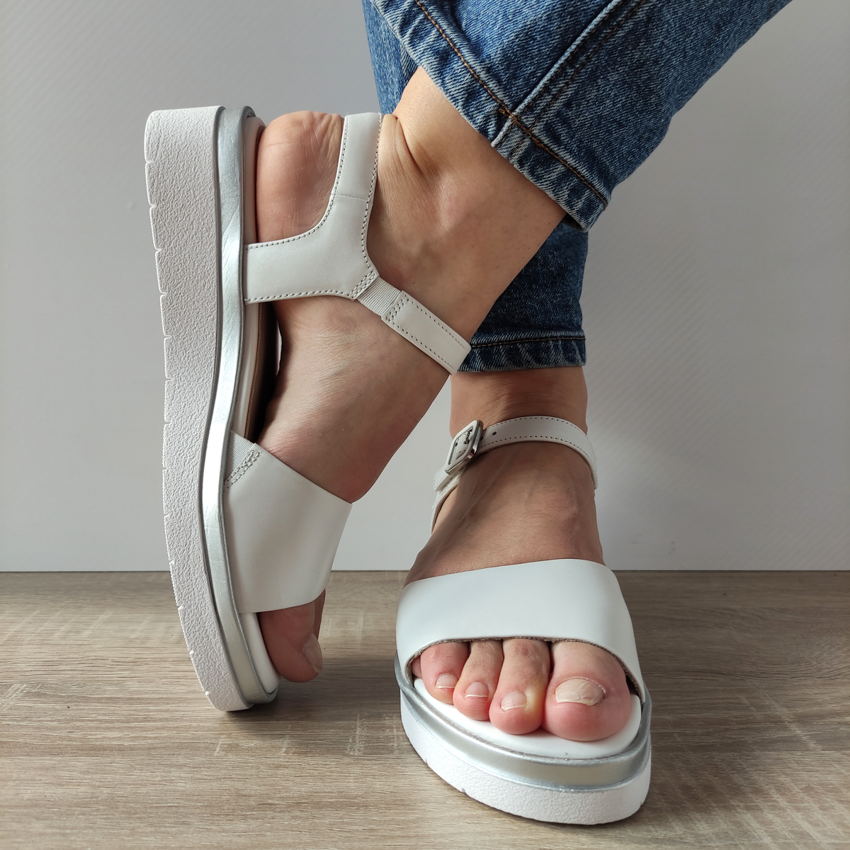 SANDALE CASUAL DAMA TAMARIS 88708-42 ALBE - imagine 4
