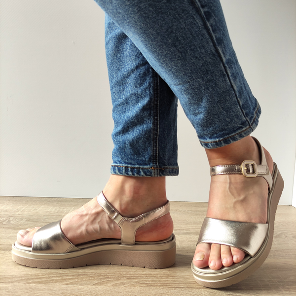 SANDALE CASUAL DAMA TAMARIS 88708-42 LT GOLD - imagine 2