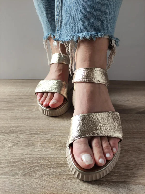 SANDALE CASUAL DAMA TAMARIS 88720-44 GOLD - imagine 5
