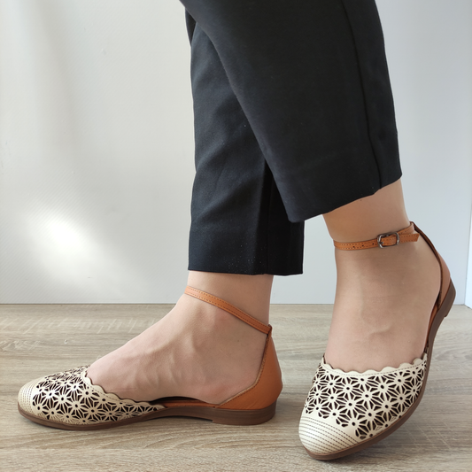 SANDALE DAMA CASUAL CASPIAN 182 BEJ CU CAMEL