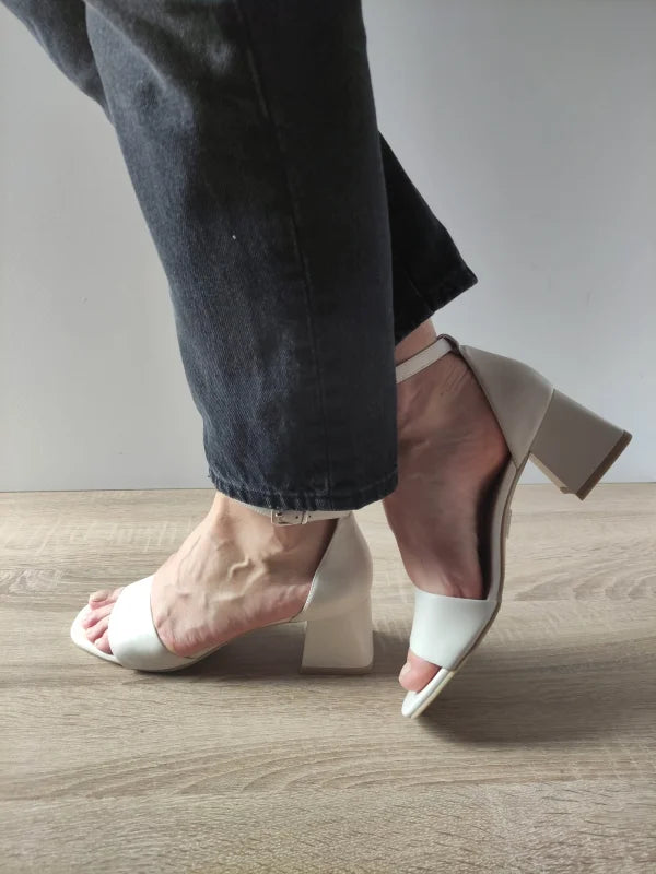 SANDALE ELEGANTE DAMA CAPRICE 28302-42 CREM (OFF WHITE) - imagine 5