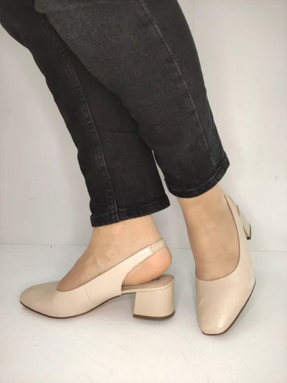 SANDALE ELEGANTE DAMA CAPRICE 29500-42 BEJ NUDE PERLAT