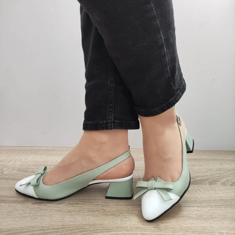 SANDALE ELEGANTE DAMA DOGATI 1385 VERNIL CU ALB - imagine 5