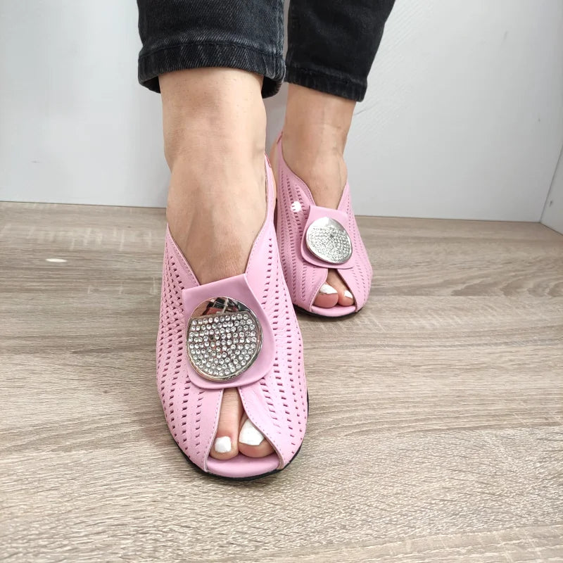 SANDALE ELEGANTE DAMA DOGATI 529 ROZ PASTEL
