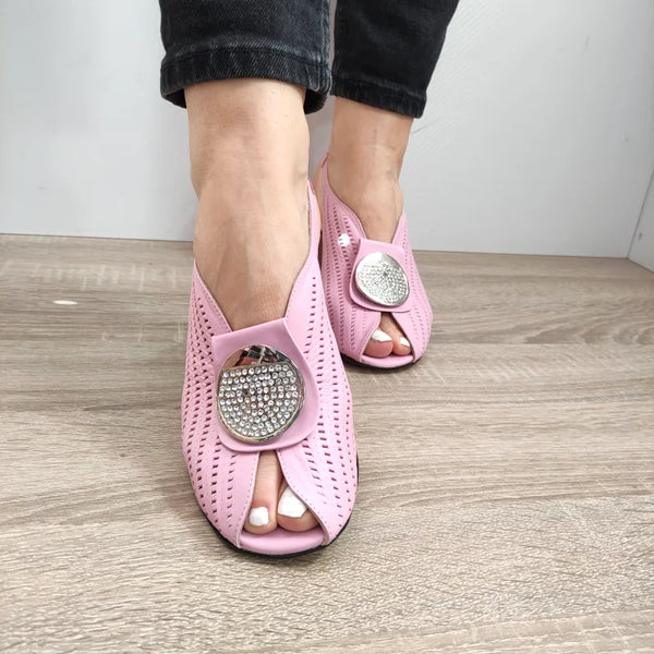 SANDALE ELEGANTE DAMA DOGATI 529 ROZ PASTEL - imagine 3