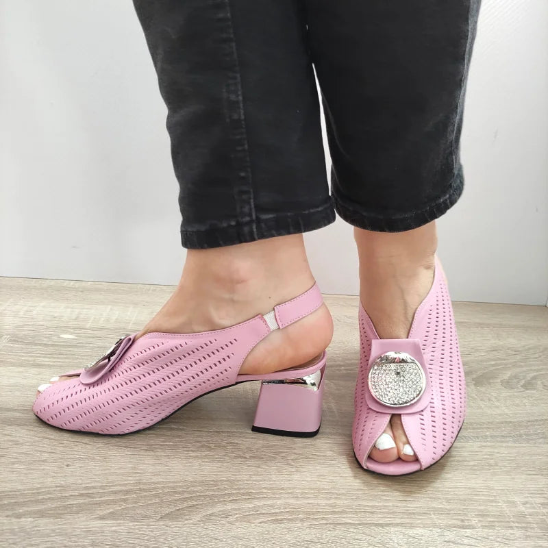 SANDALE ELEGANTE DAMA DOGATI 529 ROZ PASTEL