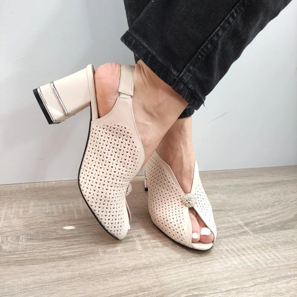 SANDALE ELEGANTE DAMA DOGATI 892 BEJ - imagine 5