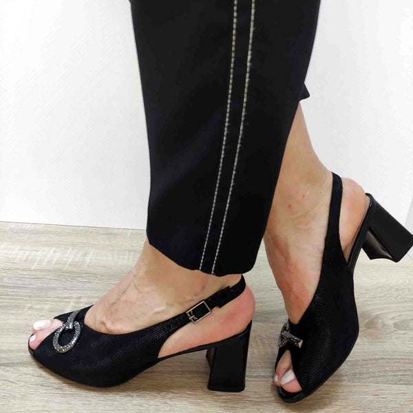 SANDALE ELEGANTE DAMA EPICA 320075 07-I NEGRE LUCIOS - imagine 2
