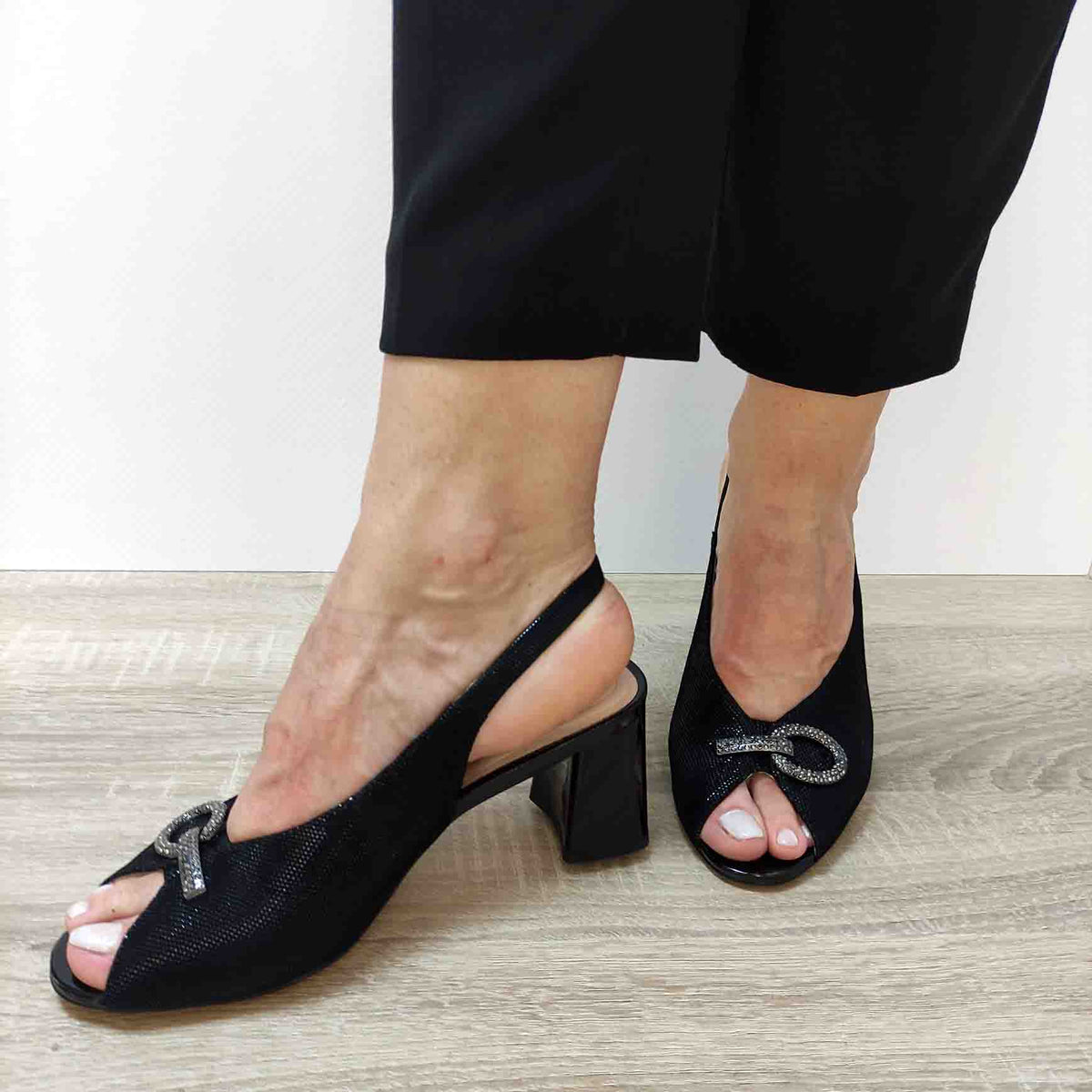 SANDALE ELEGANTE DAMA EPICA 320075 07-I NEGRE LUCIOS - imagine 5