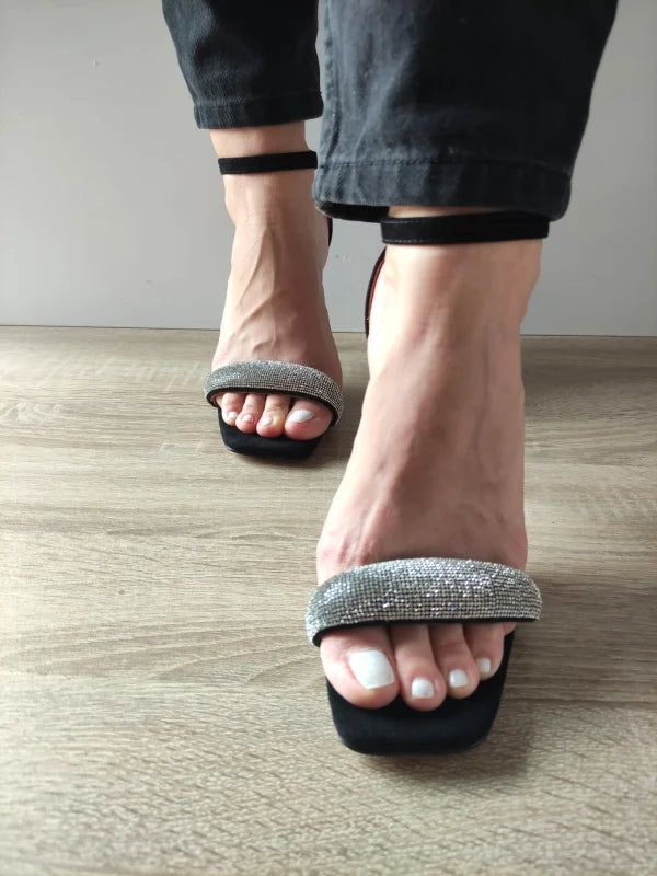 SANDALE ELEGANTE DAMA EPICA 360003A 01-I NEGRE VELUR