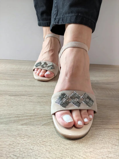 SANDALE ELEGANTE DAMA EPICA 360004A 03-I BEJ VELUR