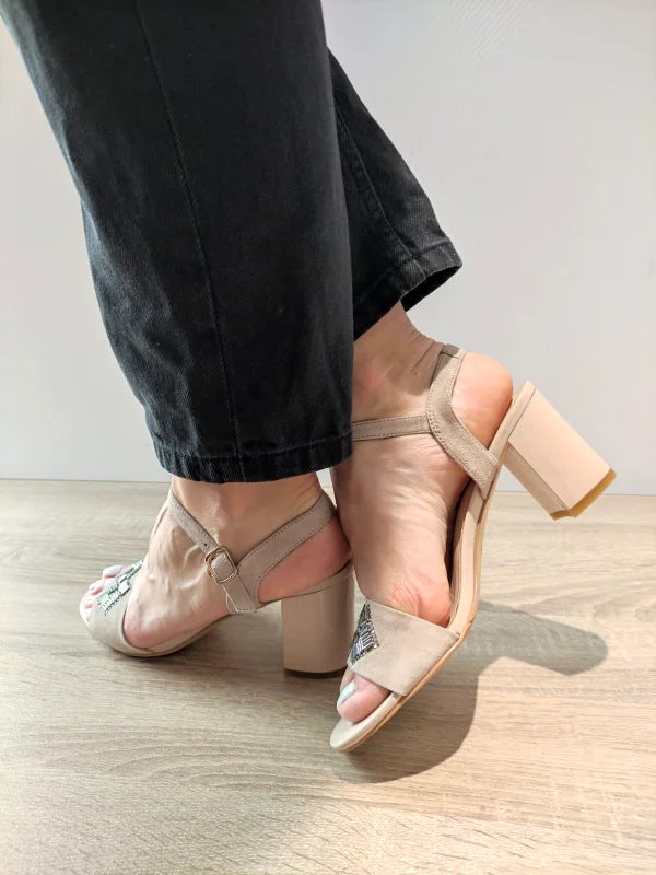 SANDALE ELEGANTE DAMA EPICA 360004A 03-I BEJ VELUR