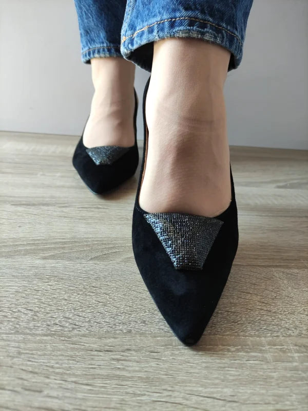 SANDALE ELEGANTE DAMA EPICA 3600408 01-I NEGRE VELUR - imagine 4