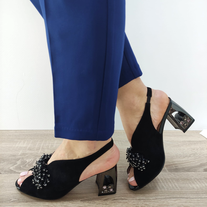 SANDALE ELEGANTE DAMA JOSE SIMON KD815-2B NEGRE