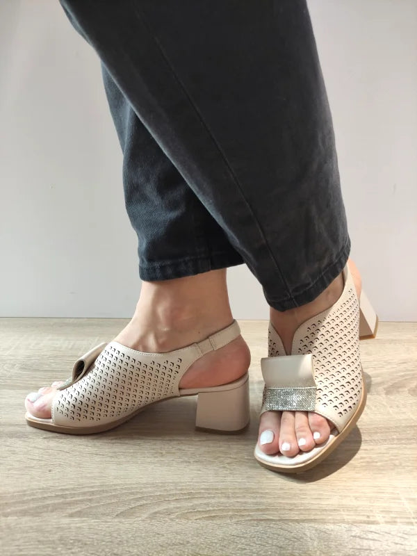 SANDALE ELEGANTE DAMA KARISMA 60003A 03-N BEJ - imagine 2