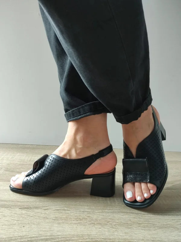 SANDALE ELEGANTE DAMA KARISMA 60003C 01-N NEGRE - imagine 2