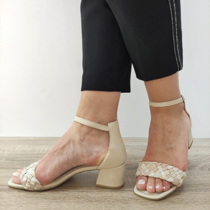 SANDALE ELEGANTE DAMA MARCO TOZZI 28215 BEJ + NUDE