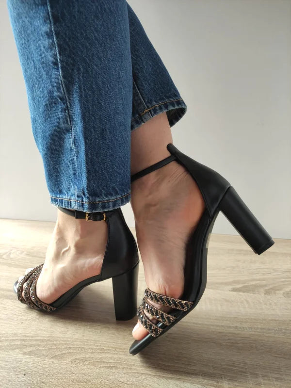 SANDALE ELEGANTE DAMA MARCO TOZZI 28318-44 NEGRE - imagine 4