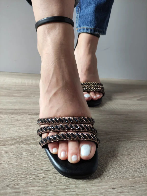 SANDALE ELEGANTE DAMA MARCO TOZZI 28318-44 NEGRE - imagine 5
