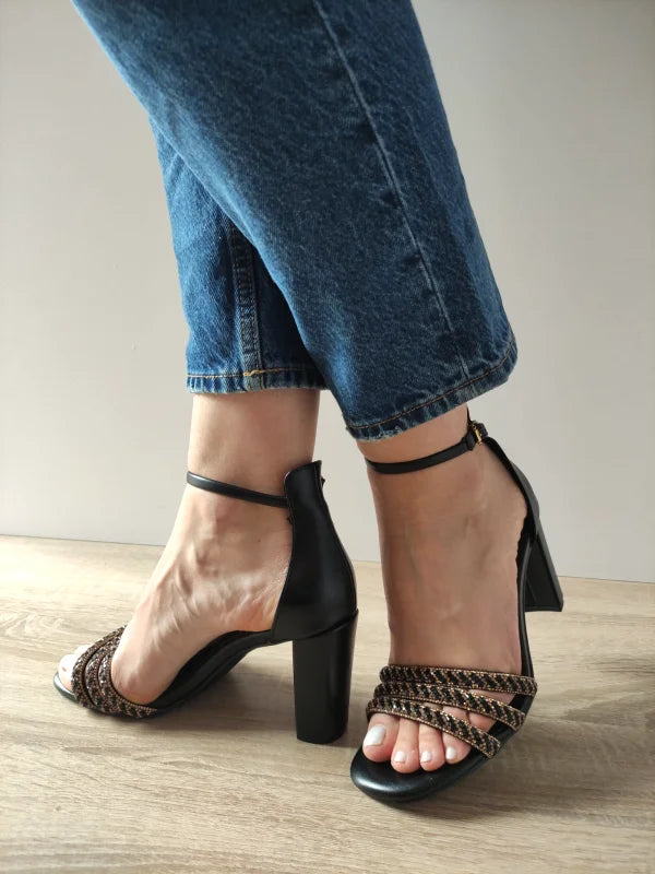 SANDALE ELEGANTE DAMA MARCO TOZZI 28318-44 NEGRE - imagine 2