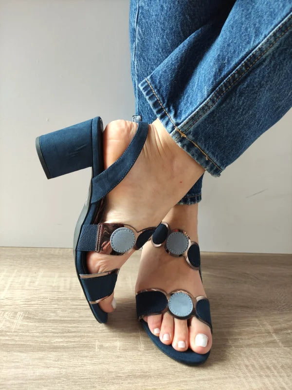 SANDALE ELEGANTE DAMA MARCO TOZZI 28347-42 BLEUMARIN CU BLEU