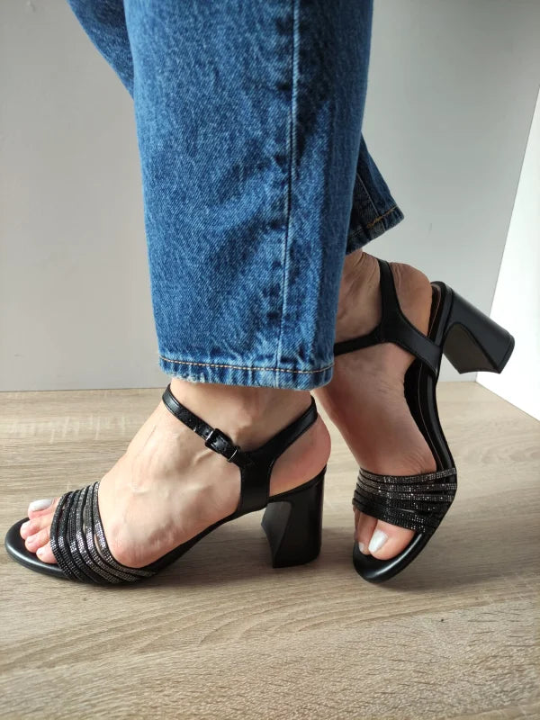 SANDALE ELEGANTE DAMA MARCO TOZZI 28383-42 NEGRE - imagine 3