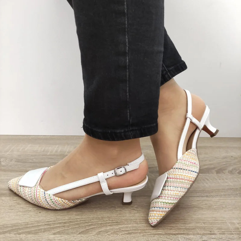 SANDALE ELEGANTE DAMA MARCO TOZZI 29503-44 ALBI + COLOR - imagine 2