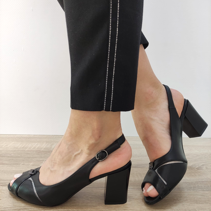 SANDALE ELEGANTE DAMA PASS 20001 A01-N NEGRE