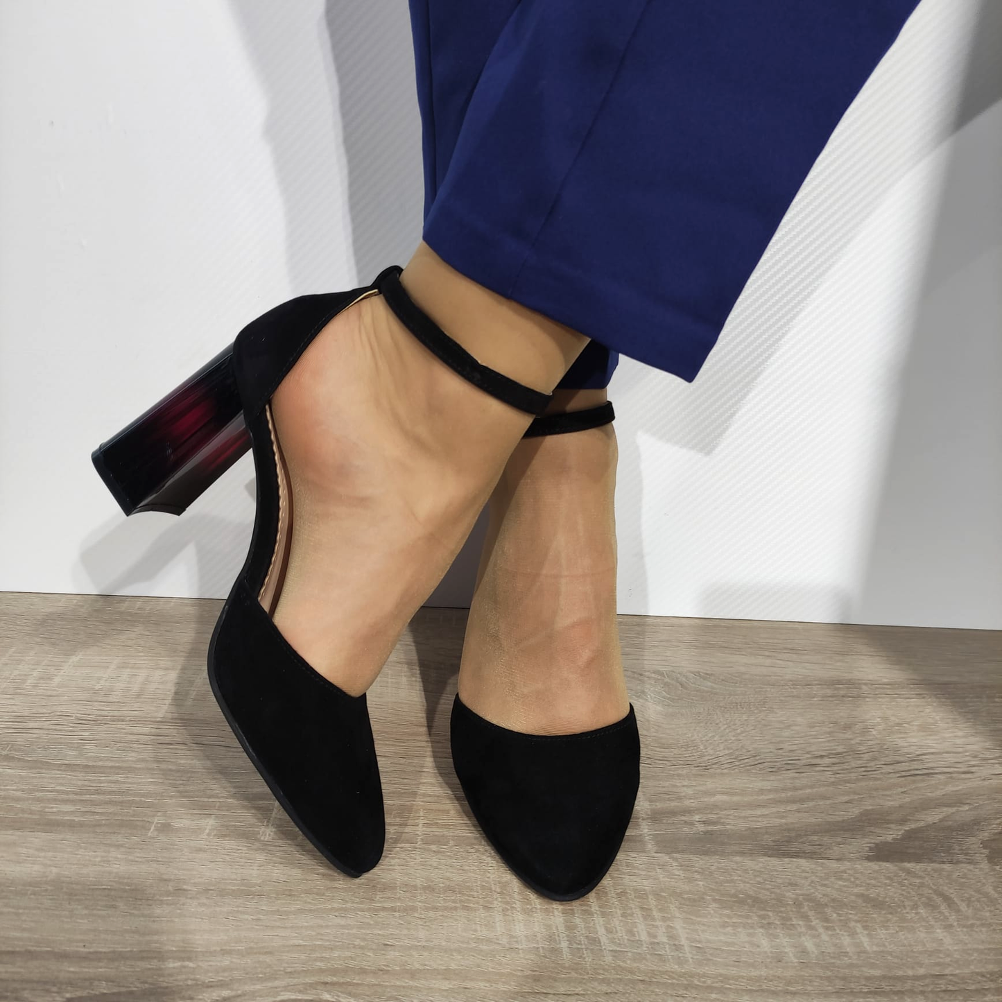 SANDALE ELEGANTE DAMA PERLLA 704-2 NEGRE VELUR