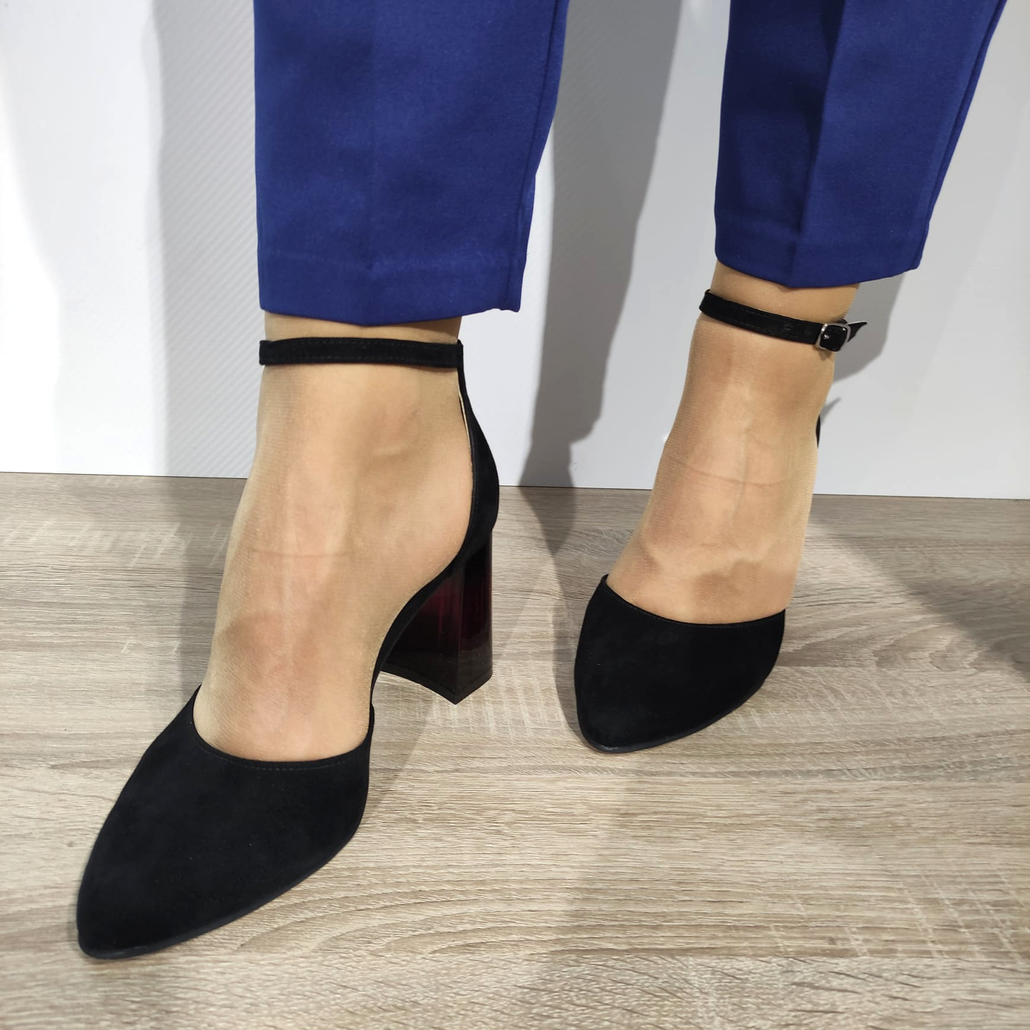 SANDALE ELEGANTE DAMA PERLLA 704-2 NEGRE VELUR
