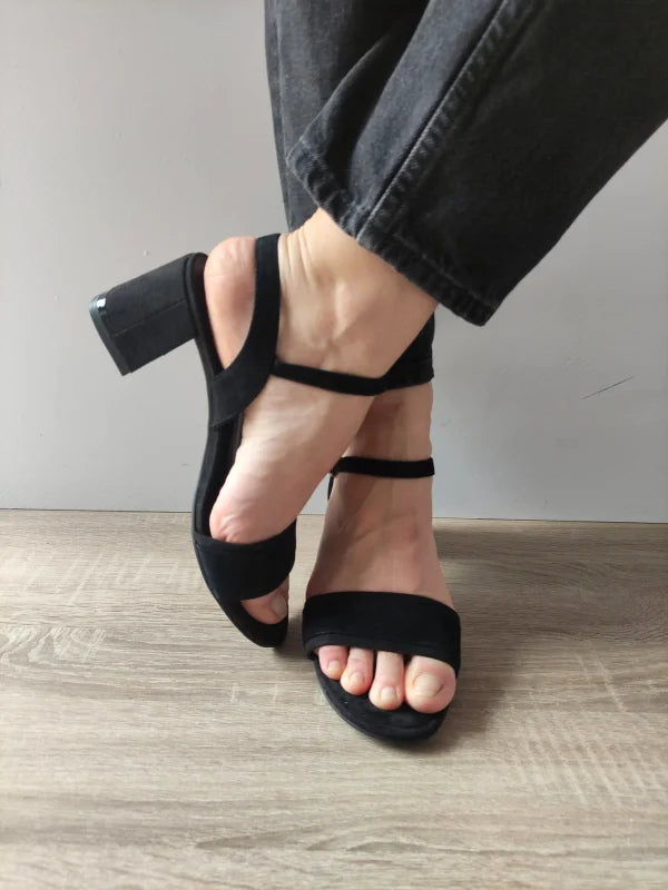 SANDALE ELEGANTE DAMA TAMARIS 28344-44 NEGRE VELUR - imagine 3