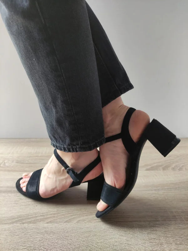 SANDALE ELEGANTE DAMA TAMARIS 28344-44 NEGRE VELUR - imagine 5
