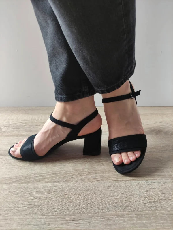 SANDALE ELEGANTE DAMA TAMARIS 28344-44 NEGRE VELUR - imagine 2