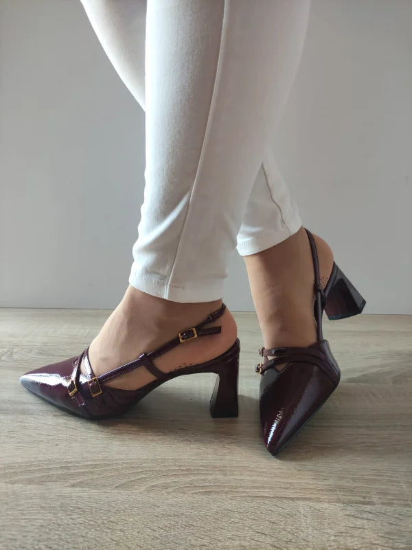 SANDALE ELEGANTE DAMA TAMARIS 29660-45 BORDO LAC - imagine 2