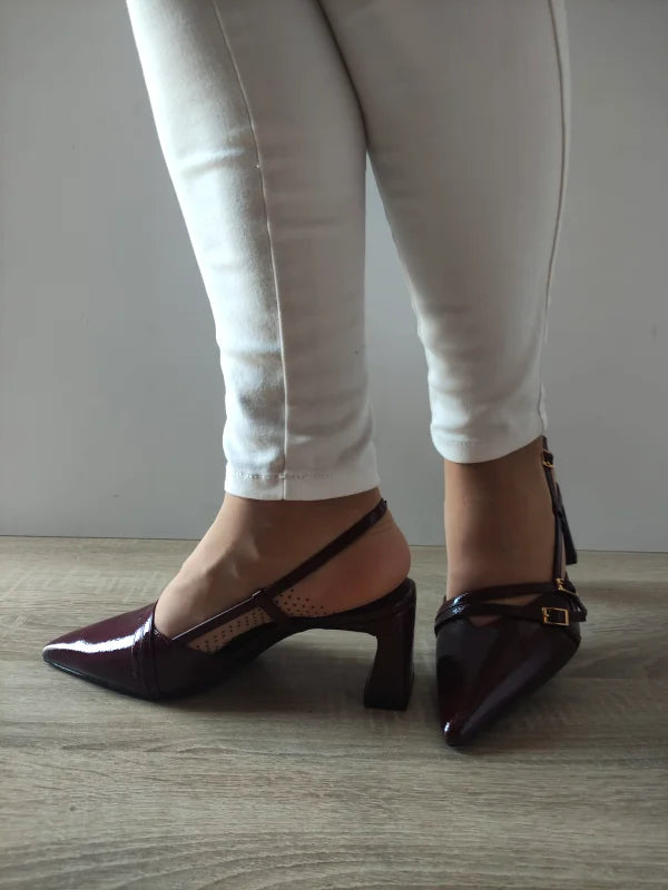 SANDALE ELEGANTE DAMA TAMARIS 29660-45 BORDO LAC - imagine 3