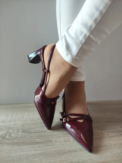 SANDALE ELEGANTE DAMA TAMARIS 29660-45 BORDO LAC