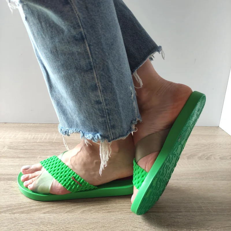 SLAPI DAMA IPANEMA SENSE SLIDE FEM 27214-BC270 VERZI - imagine 3
