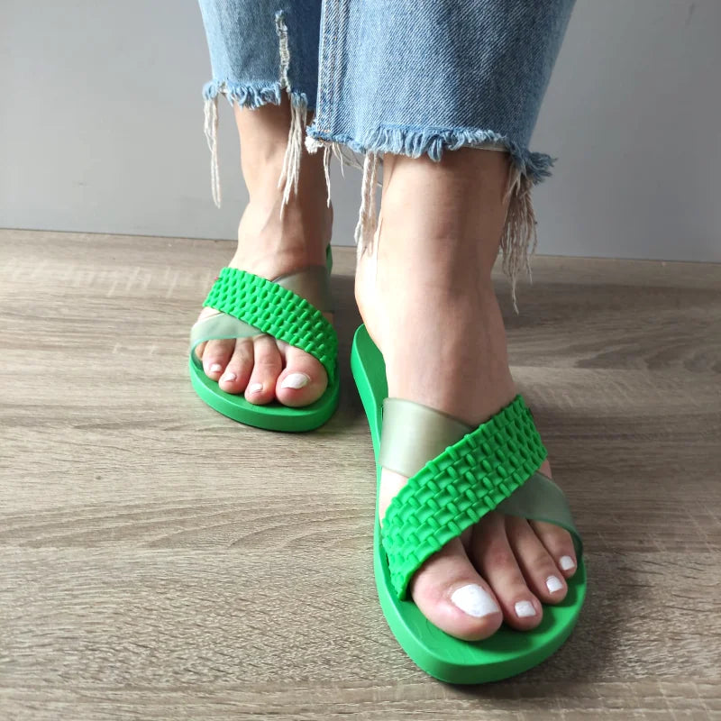 SLAPI DAMA IPANEMA SENSE SLIDE FEM 27214-BC270 VERZI - imagine 4