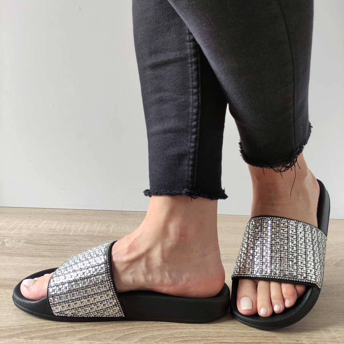 SLAPI DAMA SKECHERS 119320 BLK - imagine 2