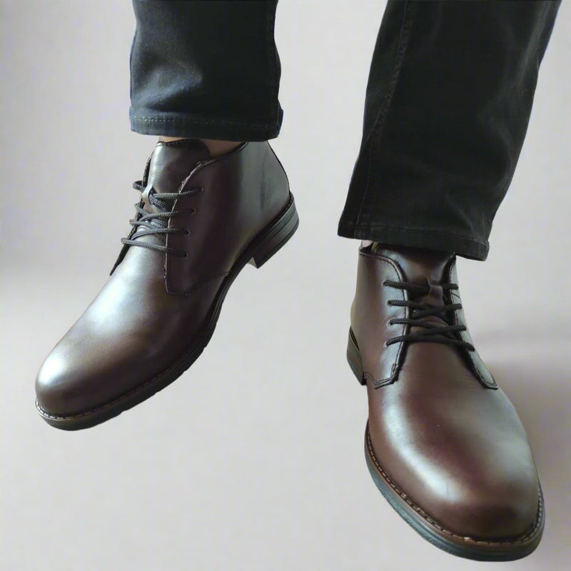 GHETE ELEGANTE BARBATI RIEKER 10302-25 MARO - imagine 4