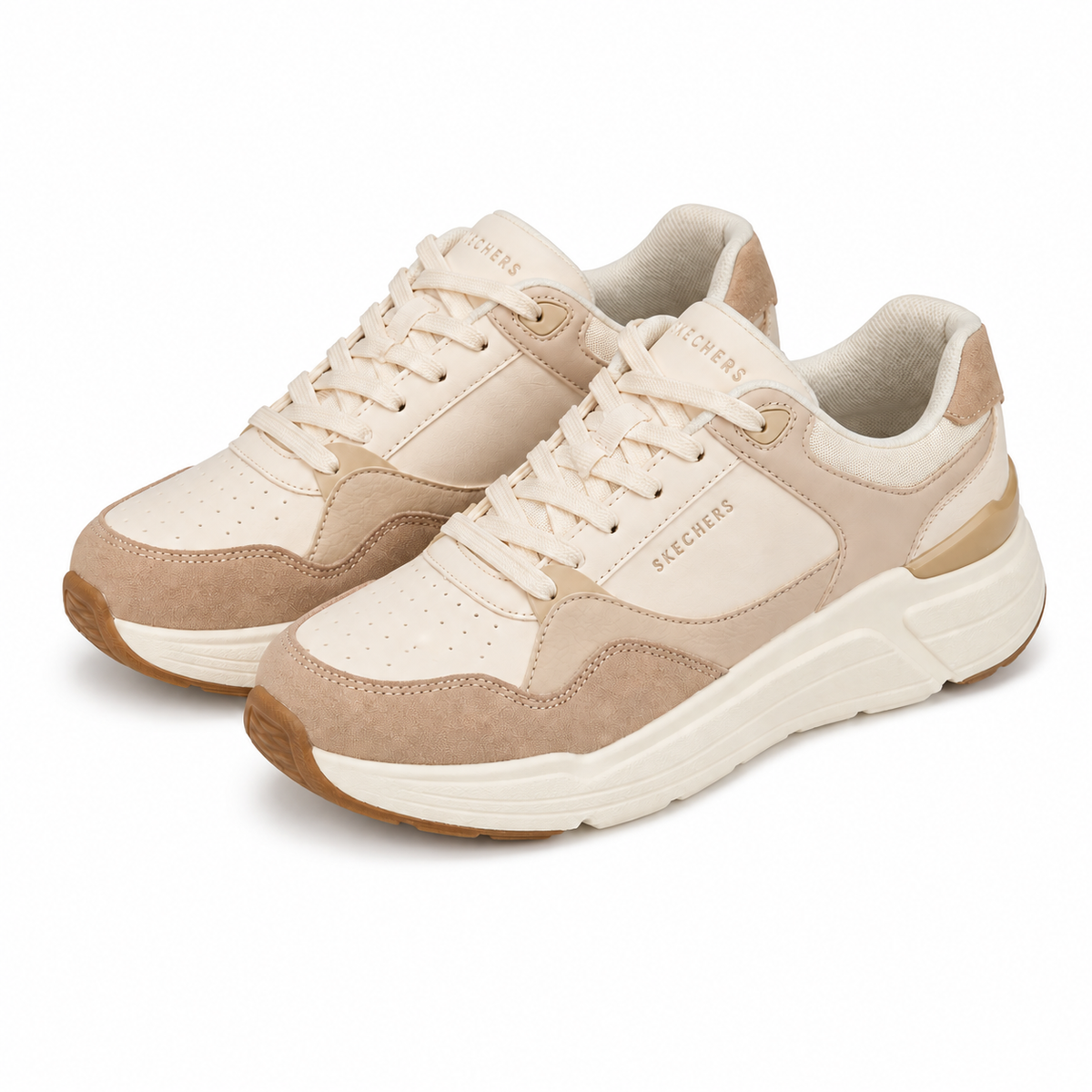 PANTOFI CASUAL DAMA SKECHERS 190133 NTMT BEJ NATURAL