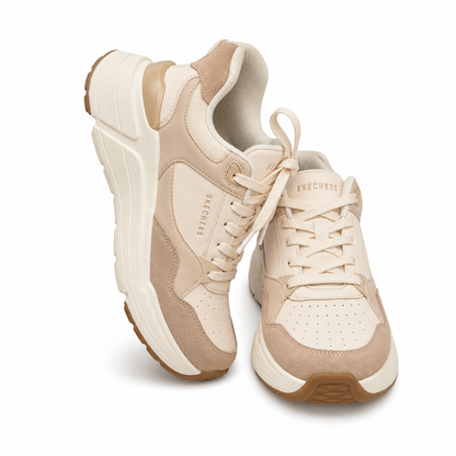 PANTOFI CASUAL DAMA SKECHERS 190133 NTMT BEJ NATURAL