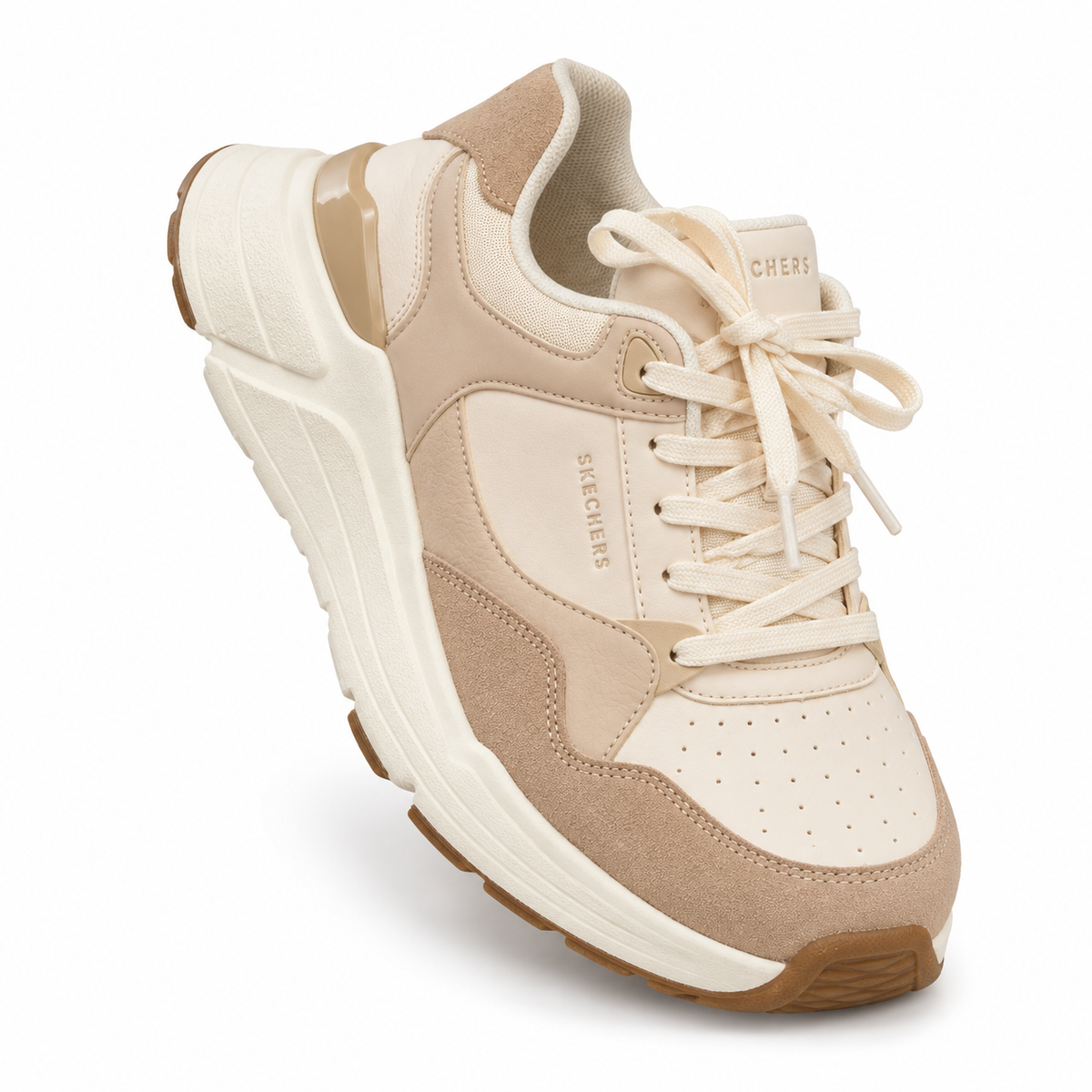 PANTOFI CASUAL DAMA SKECHERS 190133 NTMT BEJ NATURAL