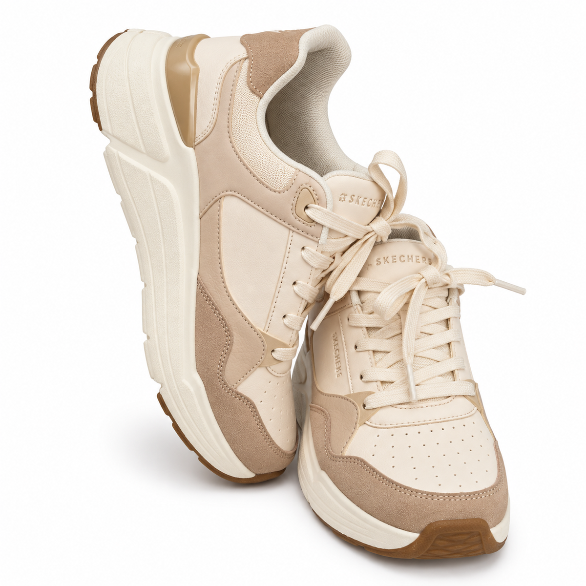 PANTOFI CASUAL DAMA SKECHERS 190133 NTMT BEJ NATURAL