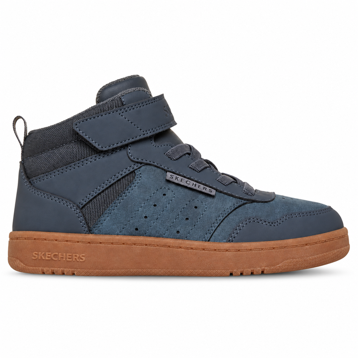 Ghete Sport Băieți Skechers Quick Street City Hi 418027L Gri Antracit