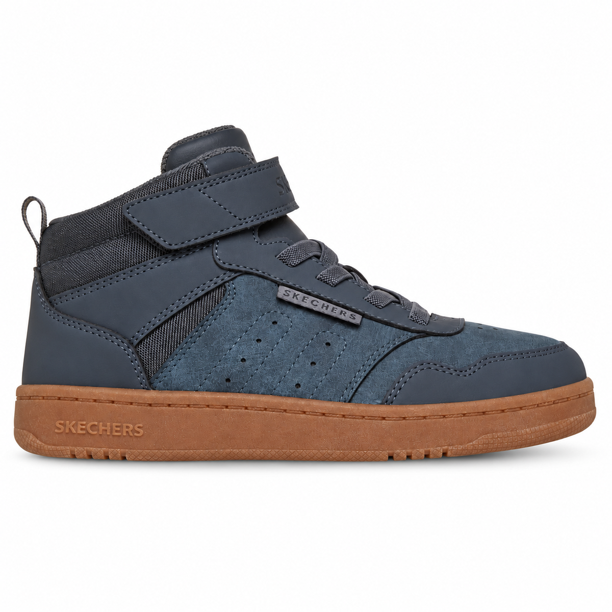 Ghete Sport Băieți Skechers Quick Street City Hi 418027L Gri Antracit