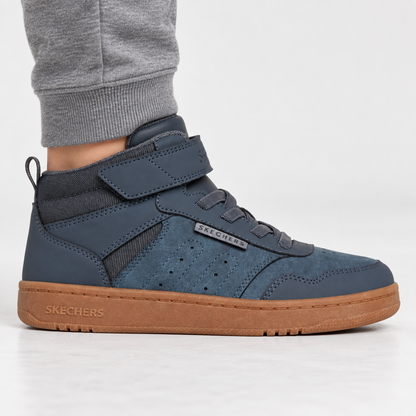 Ghete Sport Băieți Skechers Quick Street City Hi 418027L Gri Antracit