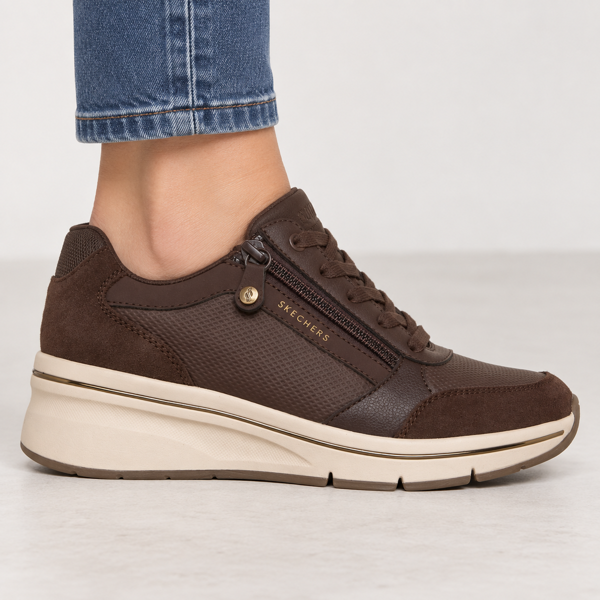 Pantofi Sport Damă Skechers 190370 Maro ciocolatiu - imagine 3