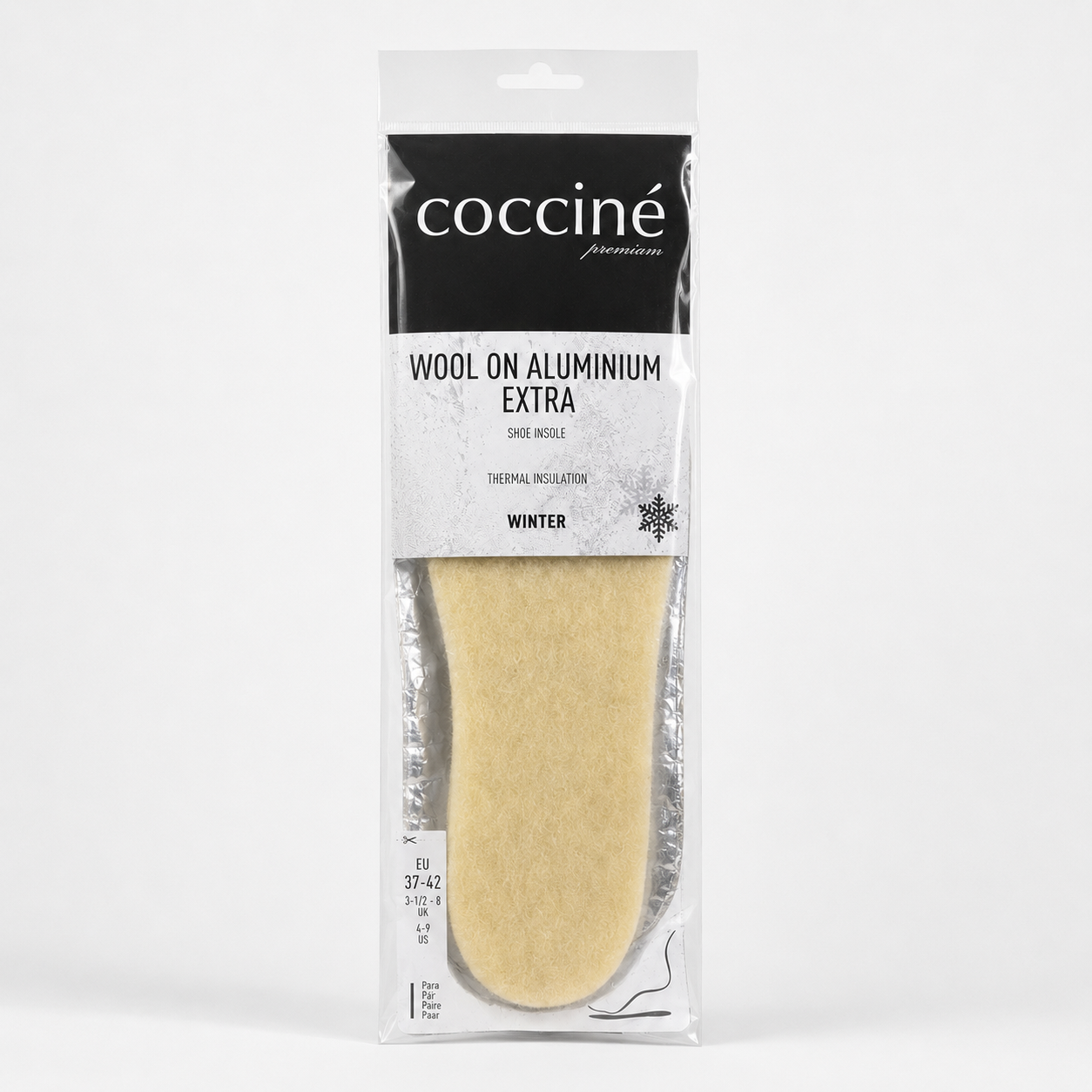 Coccine Branț Aluminium Extra cu Lână (iarnă) - Mărimea 41